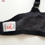 ست شورت و سوتین زنانه جینا مدل فنردار گیپوری کد 4707-4022 رنگ مشکی