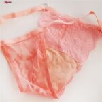 ست شورت و سوتین زنانه کارنا رز مدل گیپوری هارنس فنردار کد 4673-3150 رنگ گلبهی