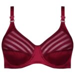 سوتین زنانه کارنا رز مدل فنردار کد 4677-413 رنگ زرشکی