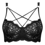 سوتین زنانه کارنا رز مدل فنردار هارنس ستاره ای کد 4679-315-4 رنگ مشکی