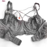 سوتین زنانه کارنا رز مدل فنردار هارنس ستاره ای کد 4679-315-4 رنگ طوسی