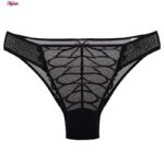 ست شورت و سوتین زنانه جینا مدل فنردار گیپوری کد 4707-4022 رنگ مشکی