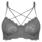 سوتین زنانه کارنا رز مدل فنردار هارنس ستاره ای کد 4679-315-4 رنگ طوسی