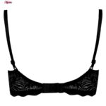 ست شورت و سوتین زنانه کارنا رز مدل گیپوری هارنس فنردار کد 4673-3150 رنگ مشکی