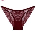 ست شورت و سوتین زنانه ماییلدا مدل فنردار گیپوری کد 4691-8585 رنگ زرشکی