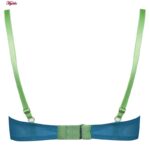 ست شورت و سوتین زنانه جینا مدل فنردار گیپوری کد 4730-1007 رنگ آبی