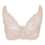 سوتین زنانه لین مدل فنردار گیپوری کد 4680-614 رنگ کرم