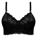 سوتین زنانه کارنا رز مدل فنردار کش پهن کد 4678-332 رنگ مشکی