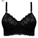 سوتین زنانه کارنا رز مدل فنردار کش پهن کد 4678-332 رنگ مشکی