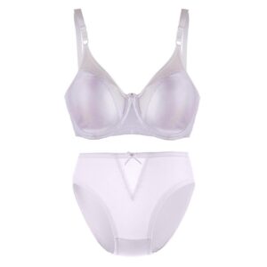 ست شورت و سوتین زنانه لین مدل فنردار کد 4682-743 رنگ سفید