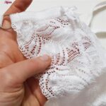 ست شورت و سوتین زنانه کارنا رز مدل گیپوری هارنس فنردار کد 4673-3150 رنگ سفید