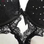 ست شورت و سوتین زنانه ماییلدا مدل فنردار پوش آپ کد 4616 رنگ مشکی