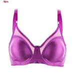 ست شورت و سوتین زنانه لین مدل فنردار کد 4682-743 رنگ بنفش