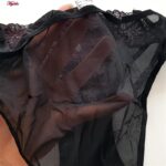 ست شورت و سوتین زنانه برتا مدل فنردار گیپوری کد 4695-2020 رنگ مشکی
