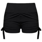 شلوارک ورزشی زنانه ماییلدا مدل چین دار کد 4704-2052 رنگ مشکی