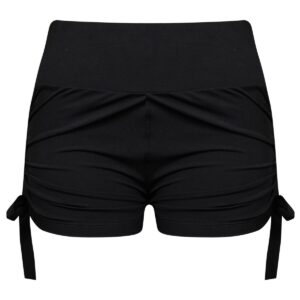 شلوارک ورزشی زنانه ماییلدا مدل چین دار کد 4704-2052 رنگ مشکی