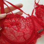 ست شورت و سوتین زنانه ماییلدا مدل فنردار گیپوری کد 4691-8585 رنگ قرمز