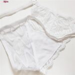 ست شورت و سوتین زنانه کارنا رز مدل گیپوری هارنس فنردار کد 4673-3150 رنگ سفید