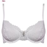 ست شورت و سوتین زنانه میسا مدل فنردار گیپوری کد 4735-6115 رنگ سفید