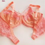 ست شورت و سوتین زنانه کارنا رز مدل گیپوری هارنس فنردار کد 4673-3150 رنگ گلبهی
