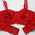 سوتین زنانه کارنا رز مدل فنردار کش پهن کد 4678-332 رنگ قرمز