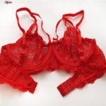 ست شورت و سوتین زنانه ماییلدا مدل فنردار گیپوری کد 4691-8585 رنگ قرمز