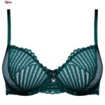 ست شورت و سوتین زنانه میسا مدل فنردار گیپوری کد 4735-6115 رنگ کله غازی