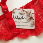 ست شورت و سوتین زنانه ماییلدا مدل فنردار گیپوری کد 4691-8585 رنگ قرمز