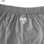 شورت مردانه ماییلدا مدل پادار پنبه ای کد 4702 رنگ طوسی