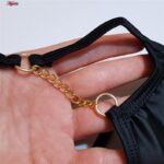 شورت زنانه مدل زنجیردار فانتزی کد 4767-13-02 رنگ مشکی