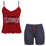 ست تاپ و شلوارک زنانه کوزا مدل 9203 رنگ قرمز