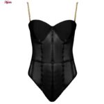 بادی زنانه ماییلدا مدل توری کد 4781-2026 رنگ مشکی