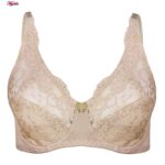 سوتین زنانه پانیذ مدل فنردار گیپوری کد 66364-new رنگ کرم