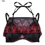 ست شورت و سوتین زنانه برتا مدل گیپوری فنردار یقه حجاب کد 4785-1091