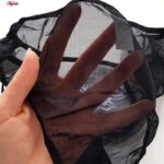 ست شورت و سوتین زنانه برتا مدل فنردار گیپوری کد 4740-1061 رنگ مشکی