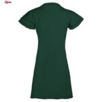 پیراهن زنانه کوزا مدل آستین چین دار کد 9230 رنگ سبز