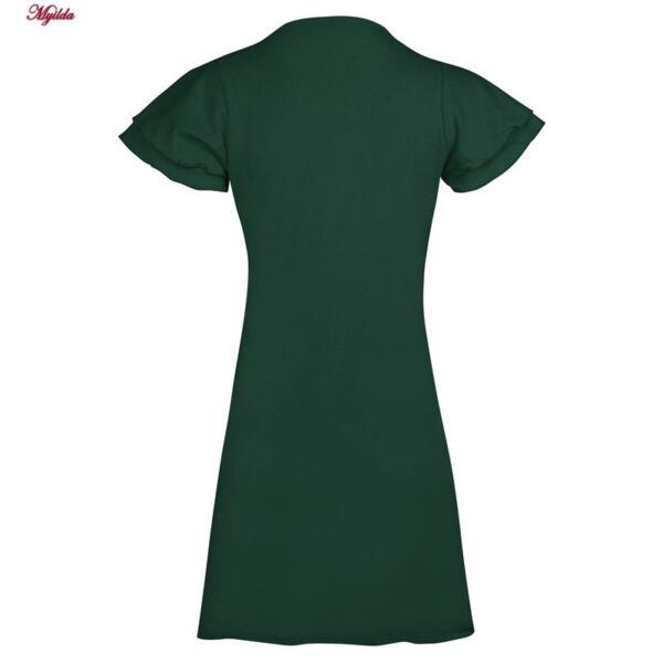 پیراهن زنانه کوزا مدل آستین چین دار کد 9230 رنگ سبز