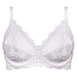 سوتین زنانه پانیذ مدل فنردار گیپوری کد 66337-new رنگ سفید