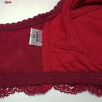 ست شورت و سوتین زنانه پانیذ مدل بدون فنر گیپوری کد 9016 رنگ زرشکی