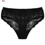 ست شورت و سوتین زنانه پانیذ مدل بدون فنر گیپوری 9016 رنگ مشکی