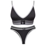 ست نیم تنه و شورت ورزشی زنانه ماییلدا مدل بدون فنر پددار کد 4751 رنگ خاکستری تیره