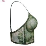 ست شورت و سوتین زنانه برتا مدل فنردار گیپوری کد 4740-1061 رنگ سبز