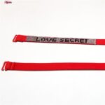 بند سوتین ماییلدا مدل نگین چسبی براق بست فلزی کد 4755 رنگ قرمز