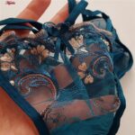 ست شورت و سوتین زنانه جینا مدل فنردار هارنس گل برجسته کد 4718-1060 رنگ کله غازی