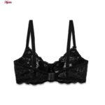 سوتین زنانه لین مدل فنردار کد 4680-615 رنگ مشکی