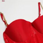 بادی زنانه ماییلدا مدل توری کد 4781-2026 رنگ قرمز