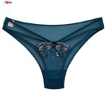 ست شورت و سوتین زنانه جینا مدل فنردار هارنس گل برجسته کد 4718-1060 رنگ کله غازی