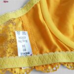 سوتین زنانه پانیذ مدل فنردار گیپوری کد 66367-new رنگ زرد