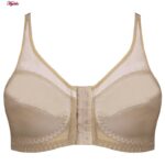 سوتین زنانه اما مدل گنی جلو قزن دار کد 4728-3651 رنگ کرم