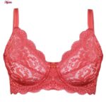 سوتین زنانه پانیذ مدل فنردار گیپوری کد 66337-new رنگ گلبهی